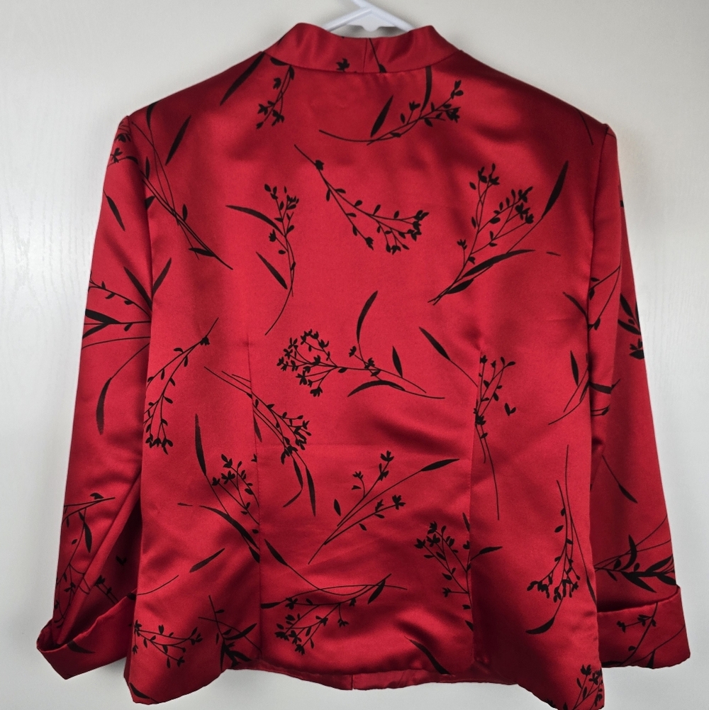 Vintage J.R. Nites Women's Satin Blouse, Jacket, Blazer Size 12 - Picture 2 of 9